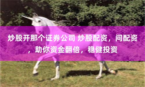 炒股开那个证券公司 炒股配资，问配资，助你资金翻倍，稳健投资